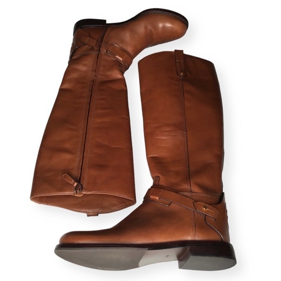 Tory Burch Colton Leather Riding Knee High Boots in Almond Size 7. - Picture 1 of 13